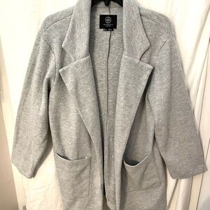 Boom Boom Jeans Light Gray Open Front Blazer